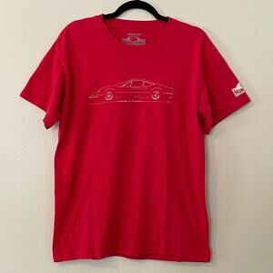 Hunziker Apparel Dino 206 Car Cotton Red Graphic T-Shirt Size Men's Medium